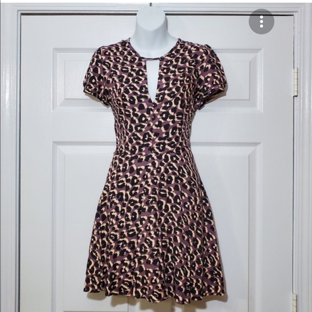 NWT Cheetah print purple dress
